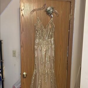 Gold Sequin Evening Gown